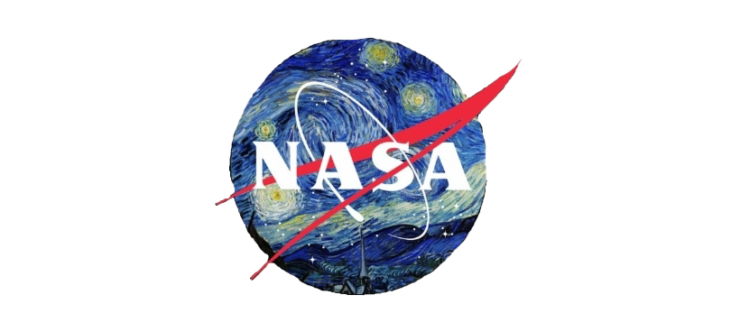 Nasa Logo Transparent (gray, white, navy, beige, pink)