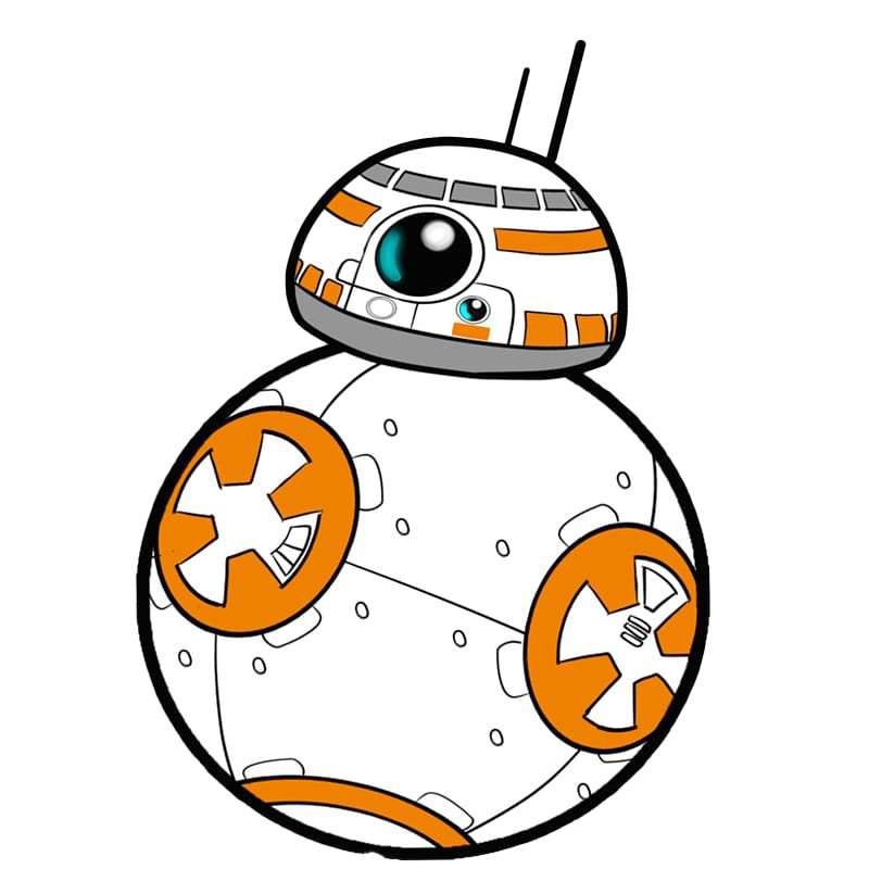 Bb 8 Robot Png Picture (lavender, orange, black, white)