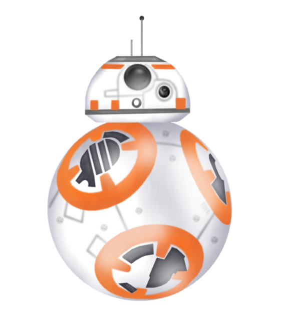 Bb8 Robot Png Clipart (white, lavender, black)