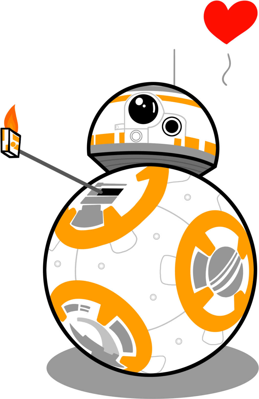 Bb8 Transparent Png (white, orange, black, red)