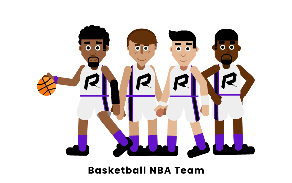 Nba Basketball Team Transparent Png (black, white, lavender)