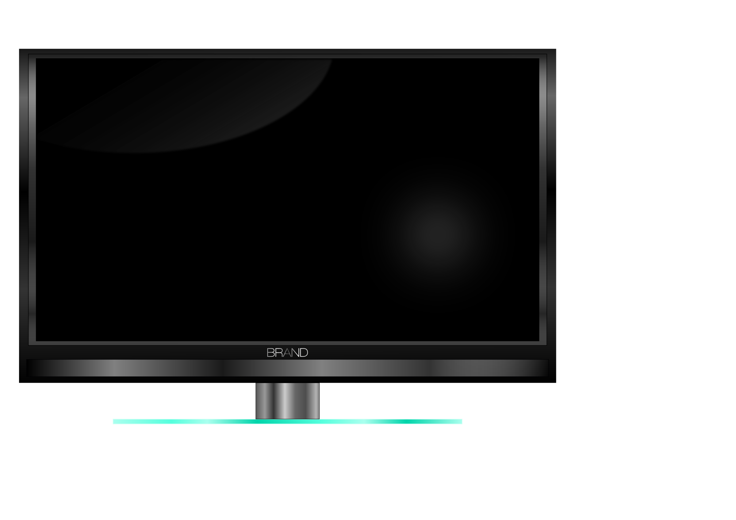 Lcd Television Png Transparent Image (black)