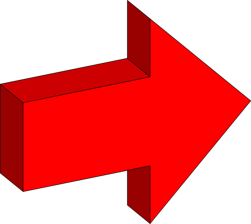 3D Arrow Png Image (maroon, black, red)