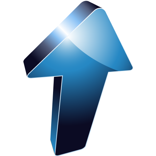 3D Arrow Png Photo (black, teal)