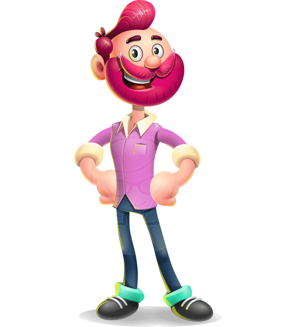 3D Character Png Isolated Image (white, violet, black)