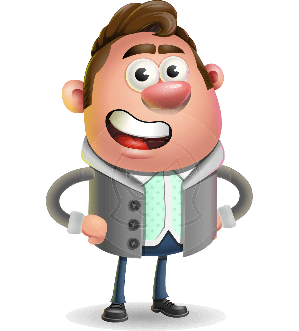 3D Character Png Transparent (white, salmon, black, gray)