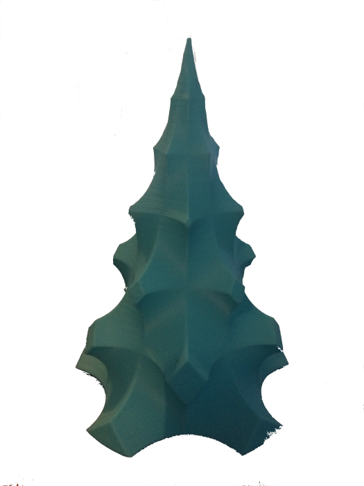 3D Christmas Tree Png Image (black, teal, navy)