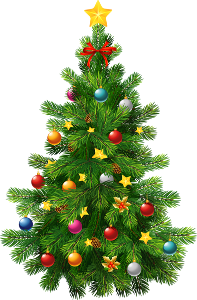 3D Christmas Tree Png Photos (black)