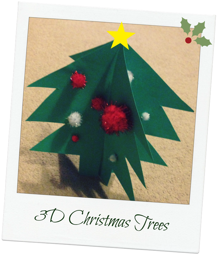 3D Christmas Tree Png (black, white)