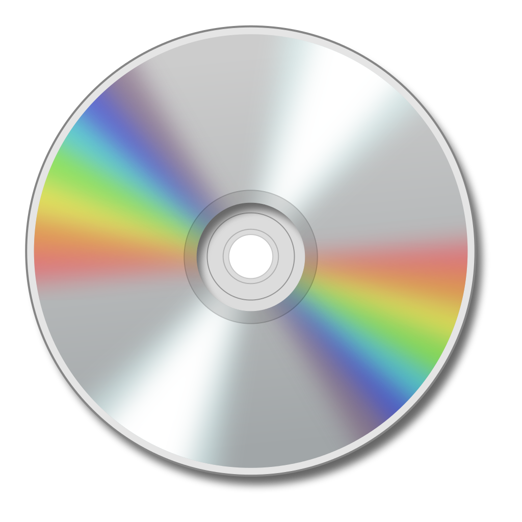 Cd Disk Png Pic (black, gray, white, silver)