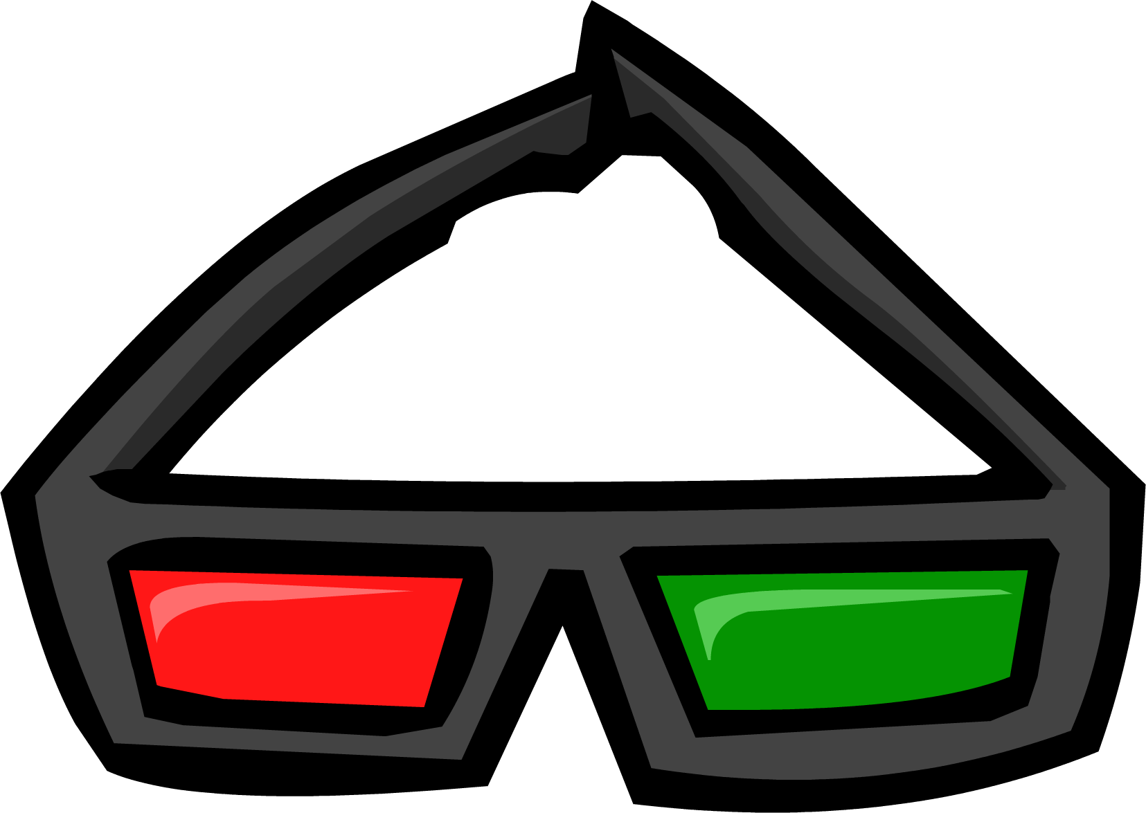 3D Film Glasses Png Clipart (green, black, red, indigo)