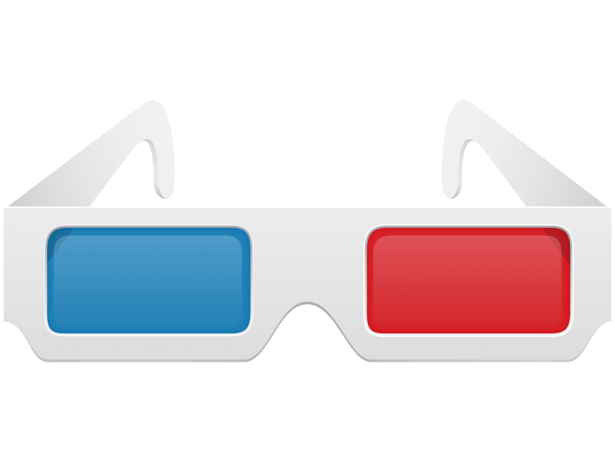 3D Film Glasses Png Image (white, black, silver, lavender, gray)