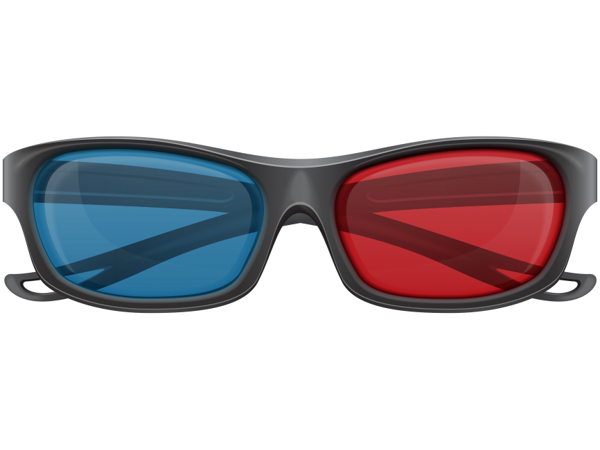 3D Film Glasses Png Photo (teal, white, indigo, black, maroon)