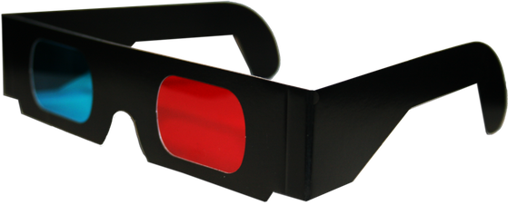 3D Glasses Png Image (black)