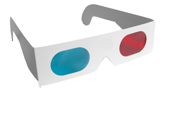 3D Glasses Png Isolated Photo (white, silver)