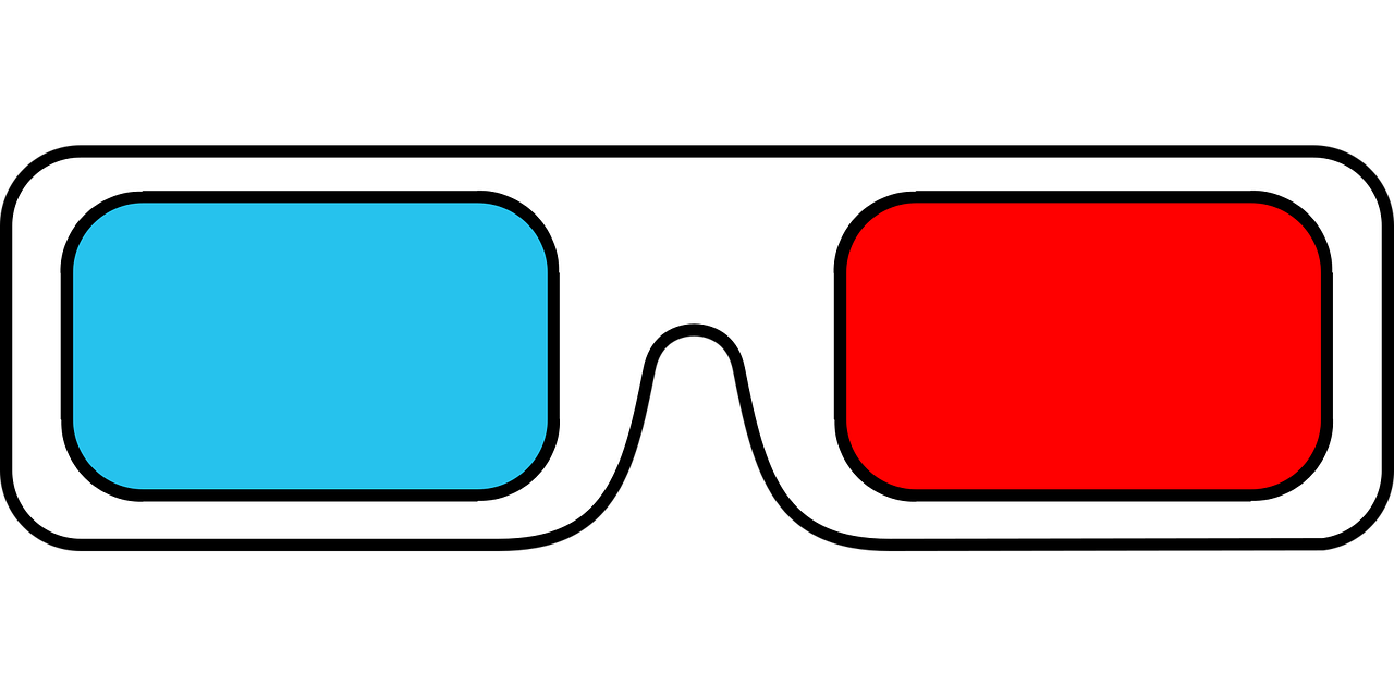 3D Glasses Png Isolated Photos (white, black, silver, greenish blue, red)