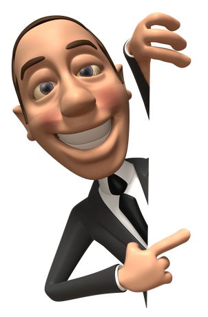 3D Man Png Image (white, black)