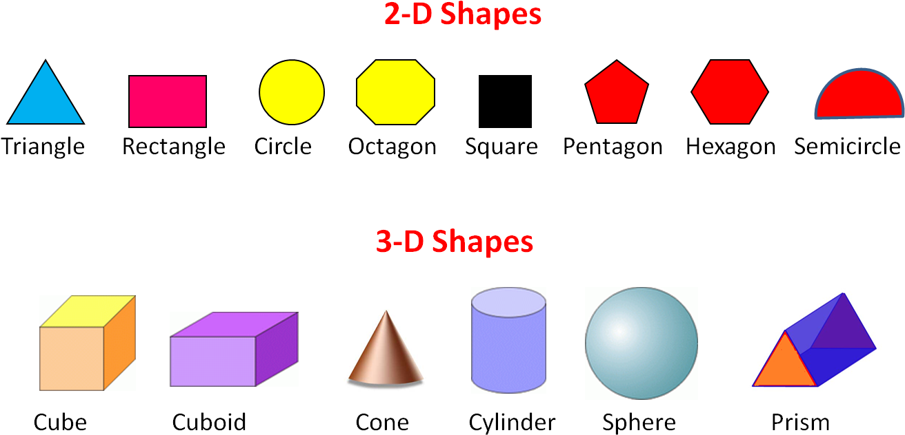 3D Shapes Png Photo (yellow, white, black, plum, red)