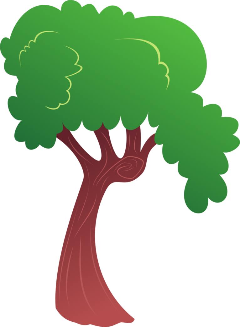 2D Tree Png File (olive, black, green)