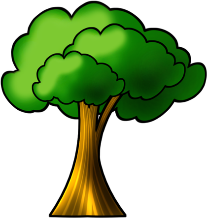 2D Tree Png Photos (olive, black, green)