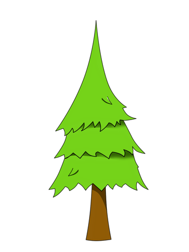 2D Tree Png Transparent (olive, black)