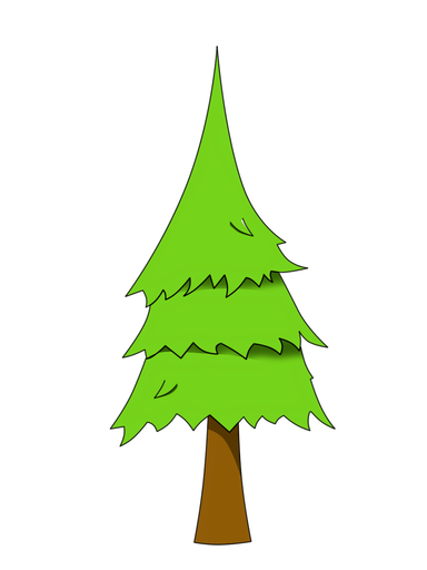 2D Tree Png Transparent (black, olive)