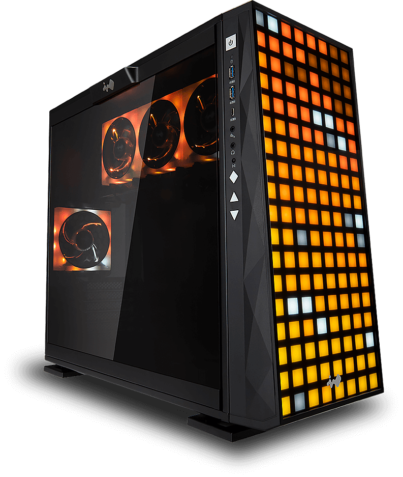 Led Cpu Cabinet Png File (black)