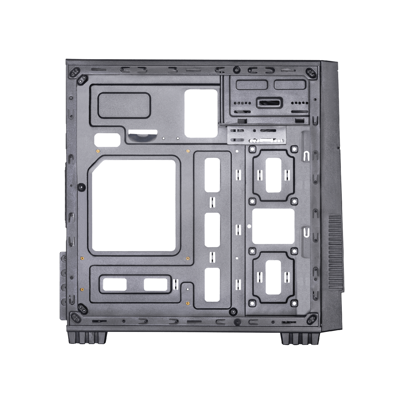 Led Cpu Cabinet Png Isolated Picture (silver, black)