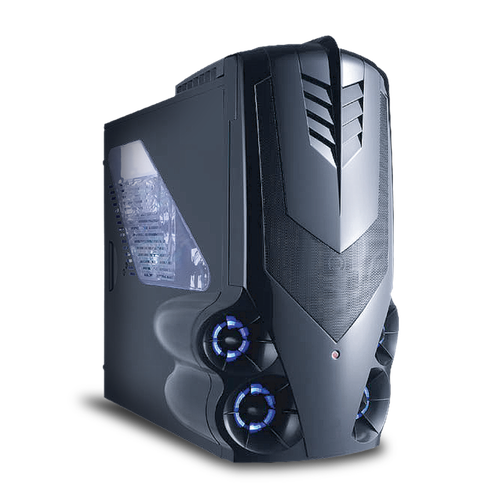 Led Cpu Cabinet Png (gray, indigo, black)