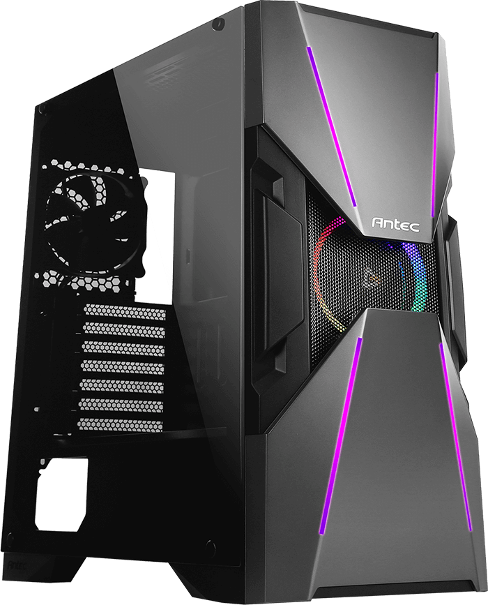 Led Cpu Cabinet Transparent Png (gray, black)