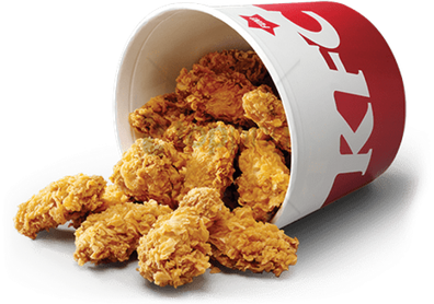 Kfc Chicken Bucket Png Clipart (black, white, lavender)