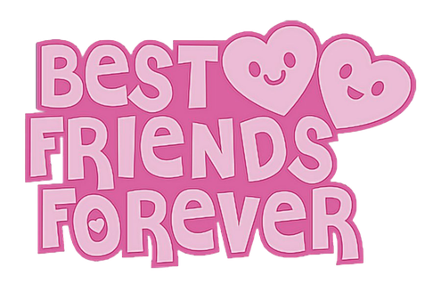 Bff Png File (salmon, pink, black)