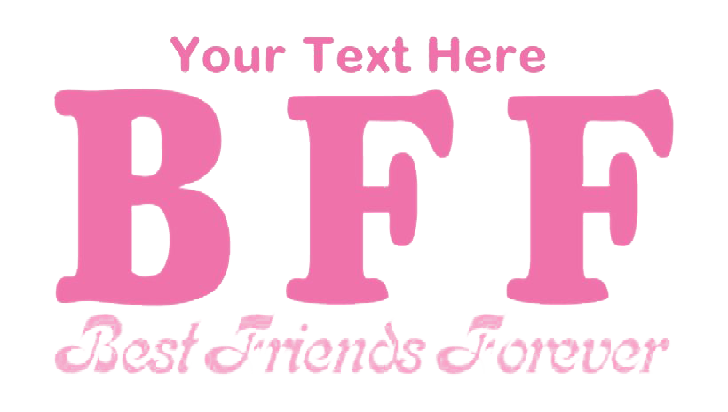 Bff Word Png Clipart (white, salmon)