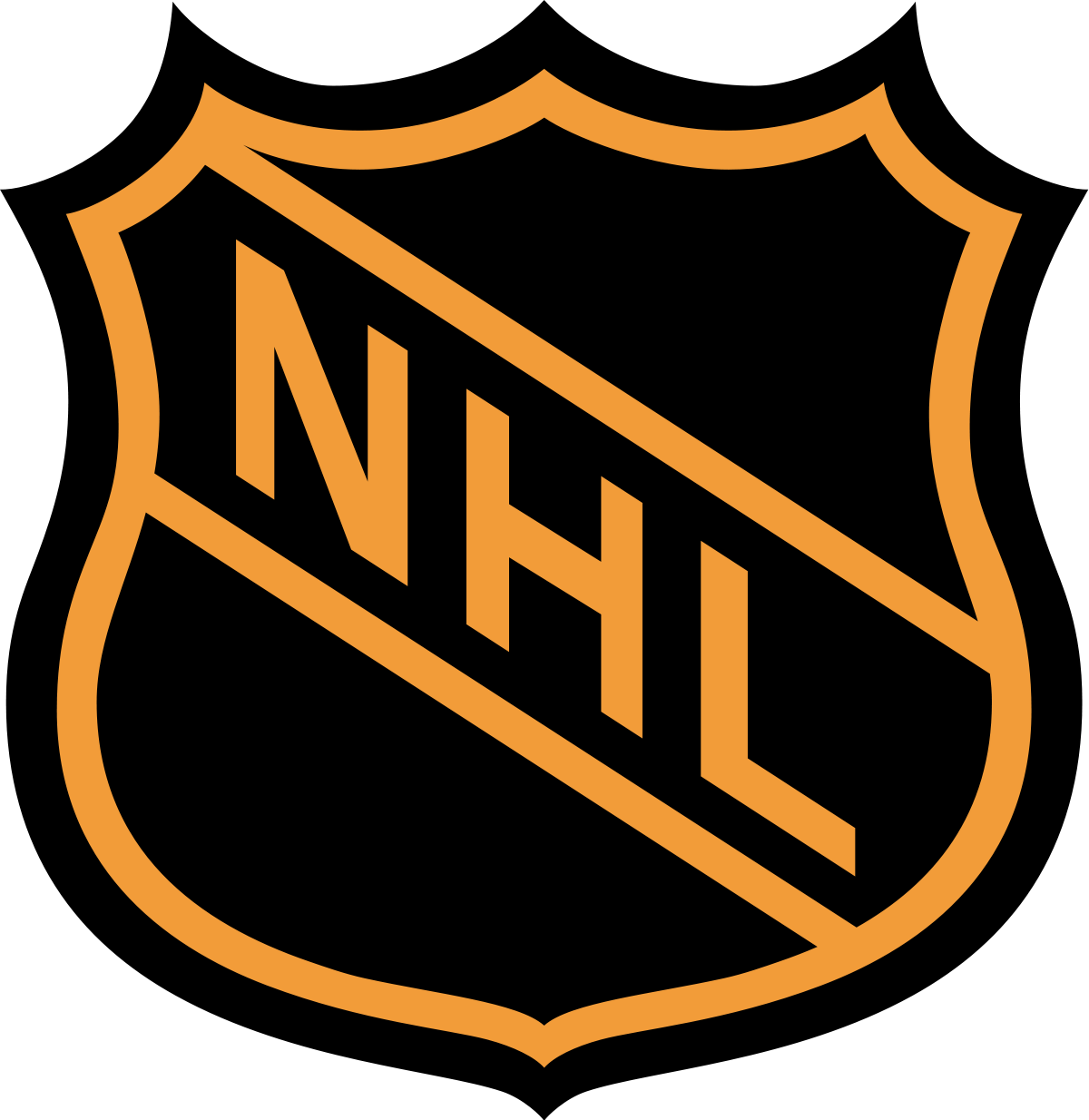 Nhl Logo Png Isolated Hd (black, orange)