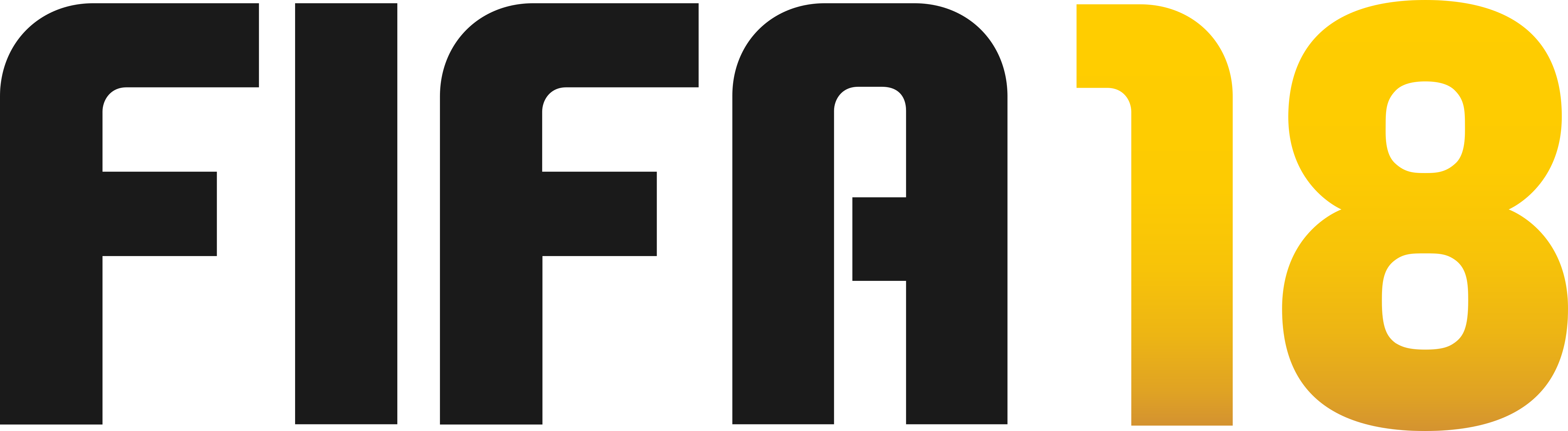 Fifa Logo Png Image (black, gold)