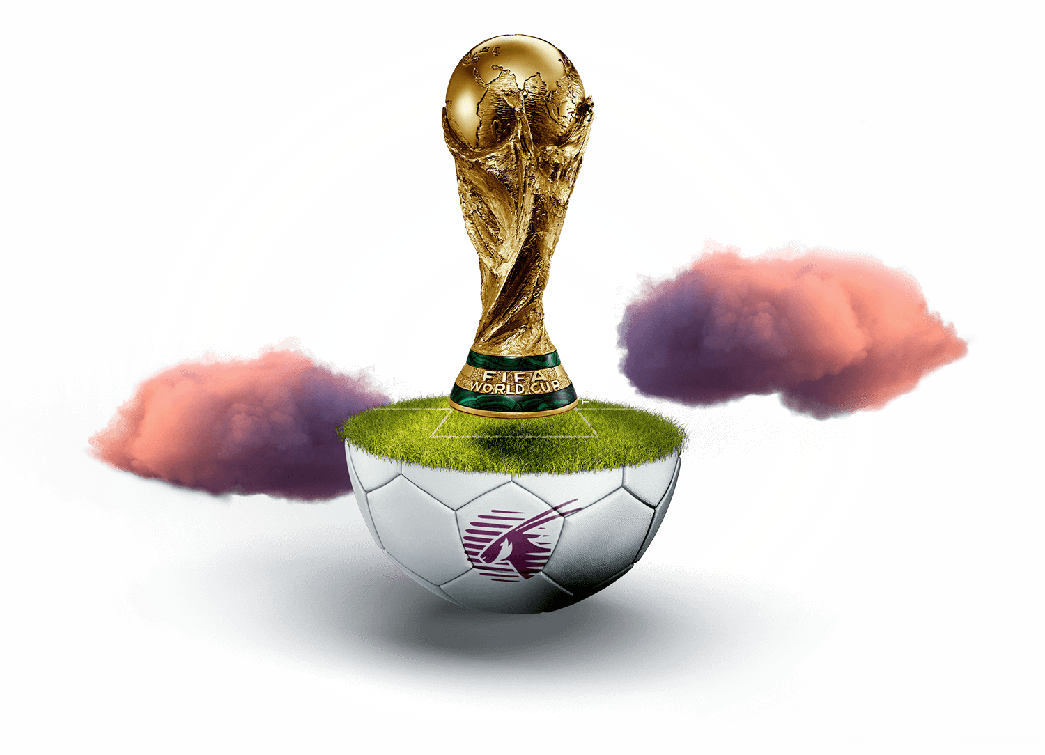 Fifa World Cup Qatar 2022 No Background (lavender, white)