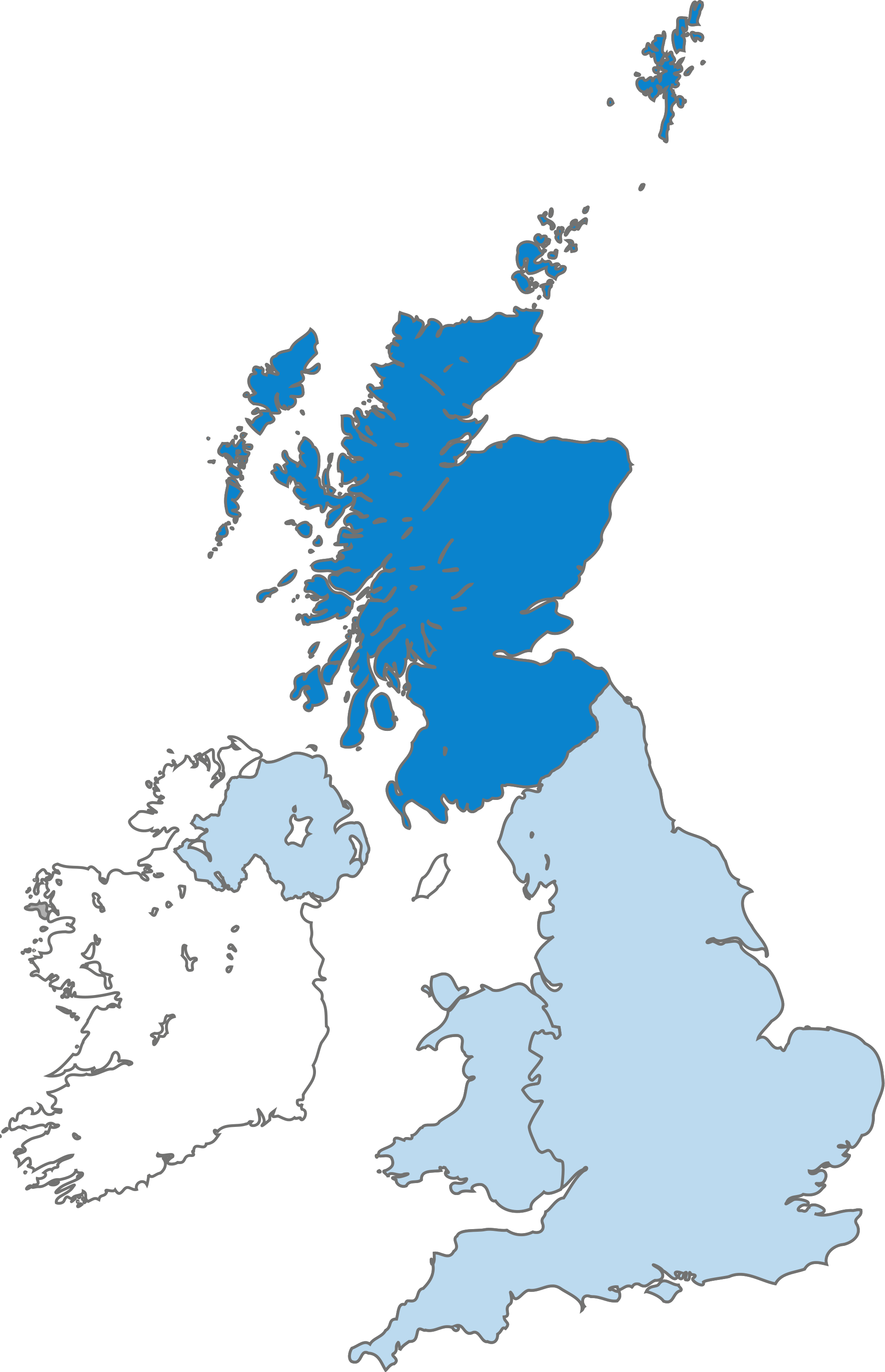 Uk Map (black, teal, lavender, white)