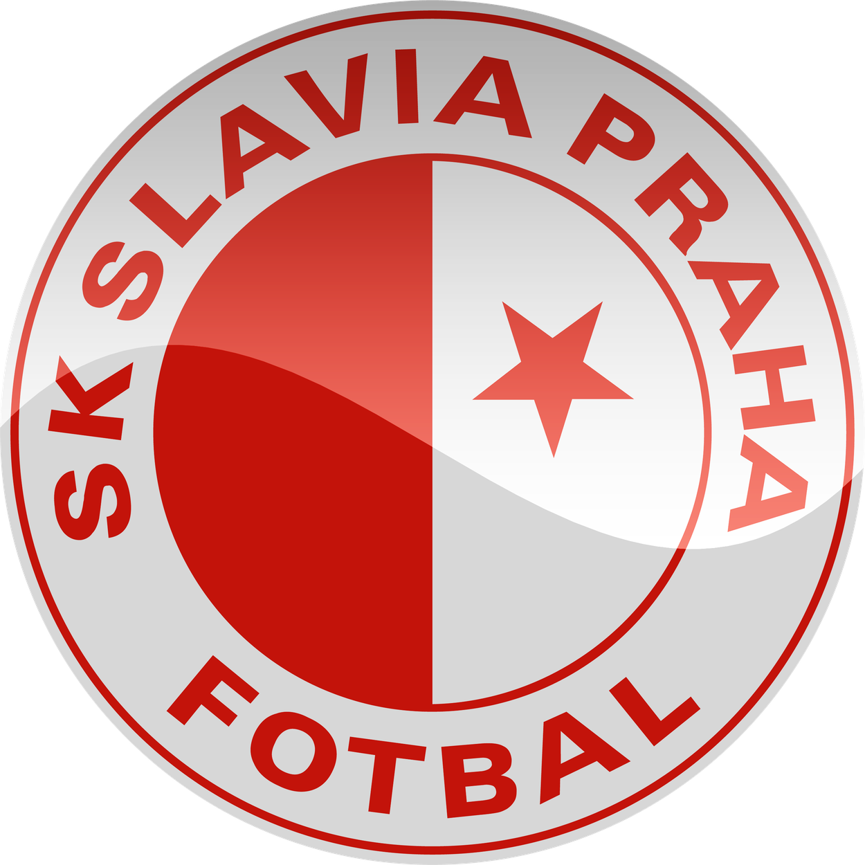 Sk Slavia Prague Png (red, lavender, white, black, silver)