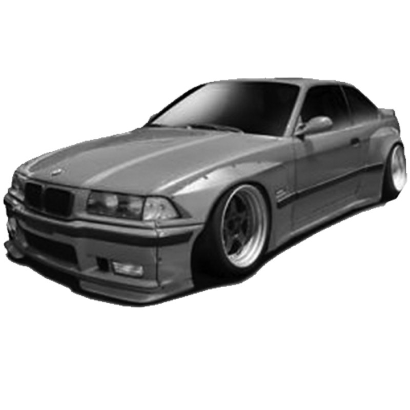 Bmw E36 Png Image (black, gray, indigo)