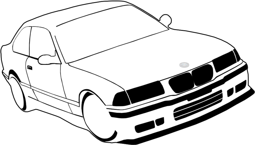 Bmw E46 Png Isolated Hd (white, lavender, black)