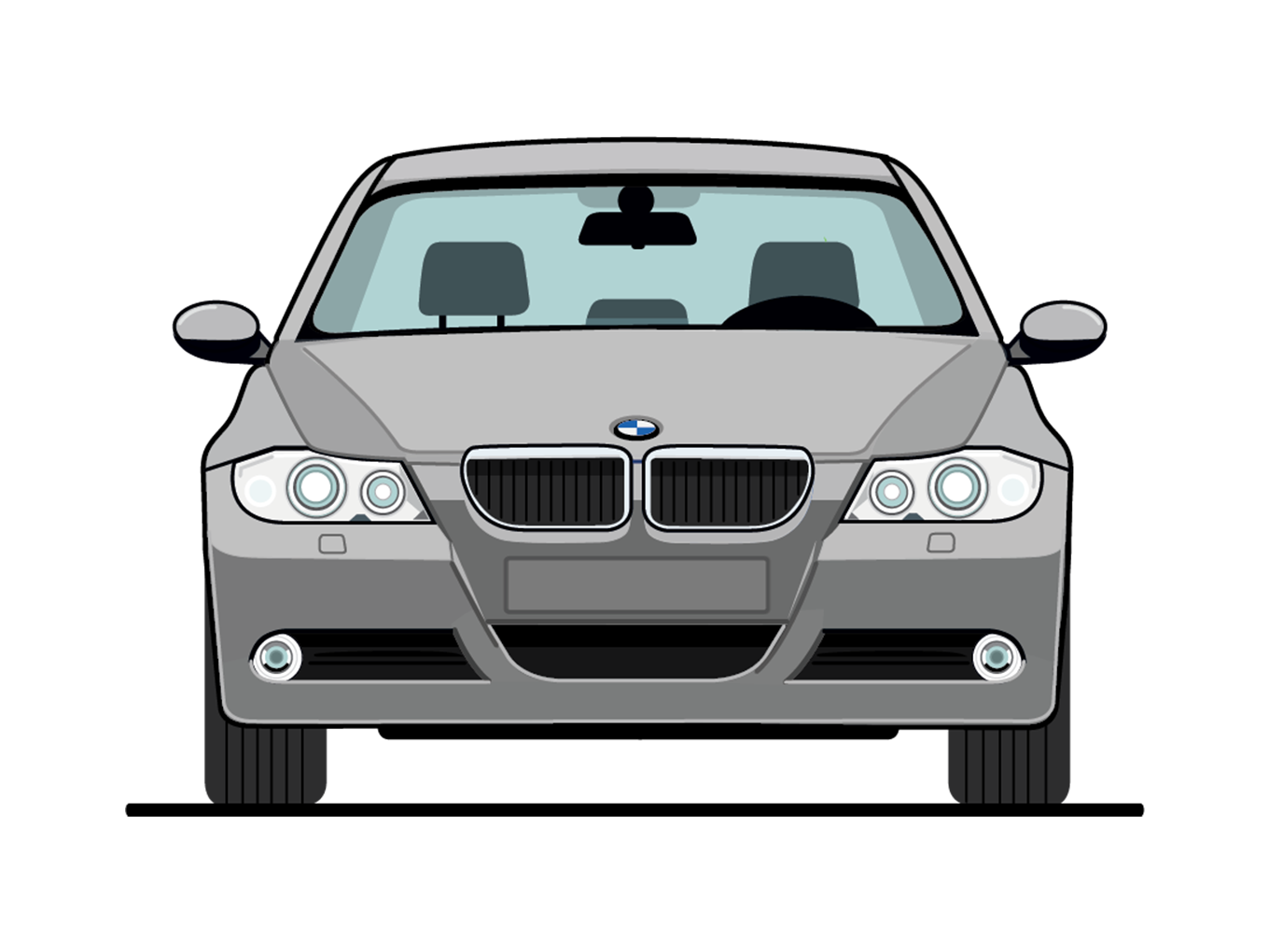 Bmw E90 Png Pic (white, black, gray, silver)