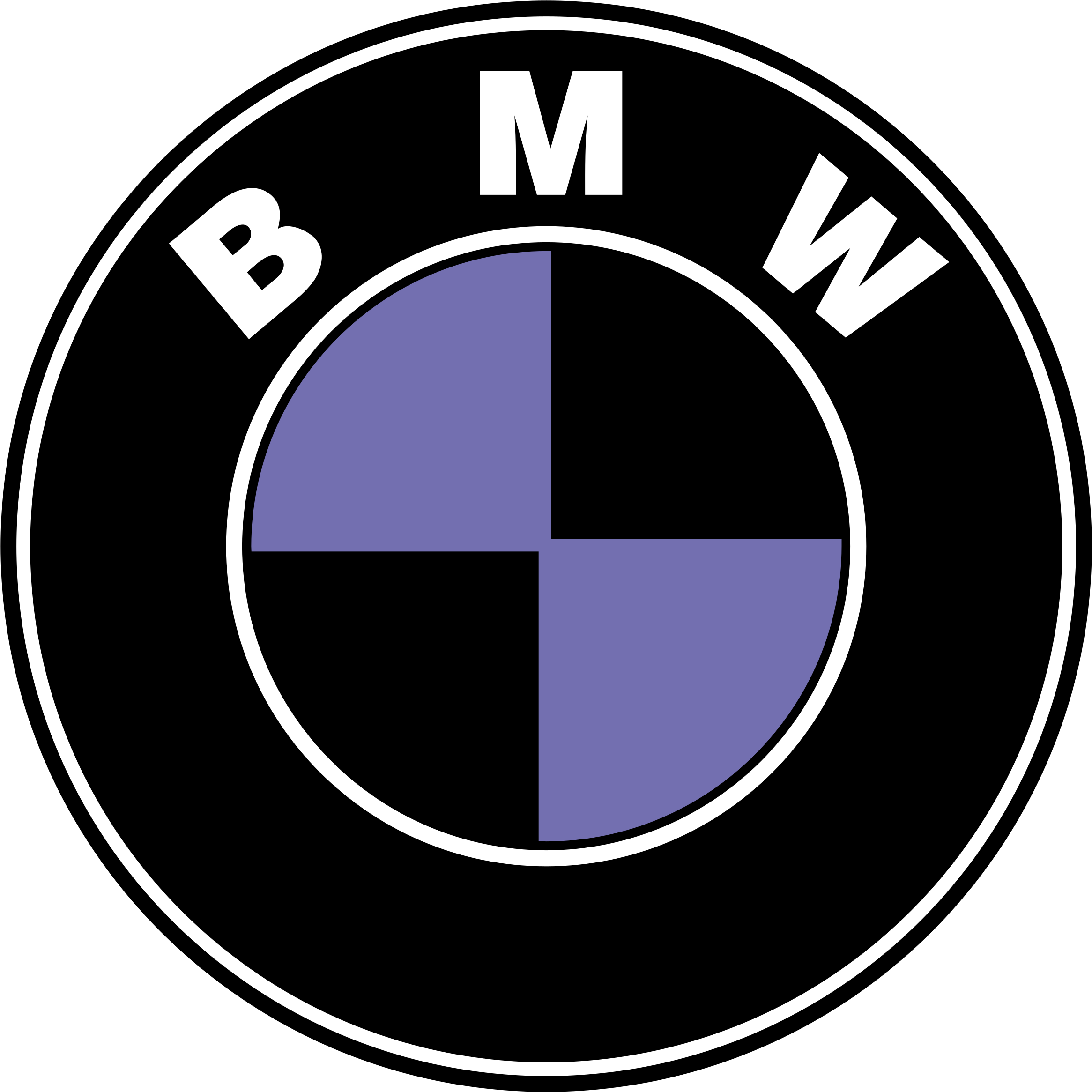 Bmw Logo Png Isolated File (indigo, white, black, lavender, gray)