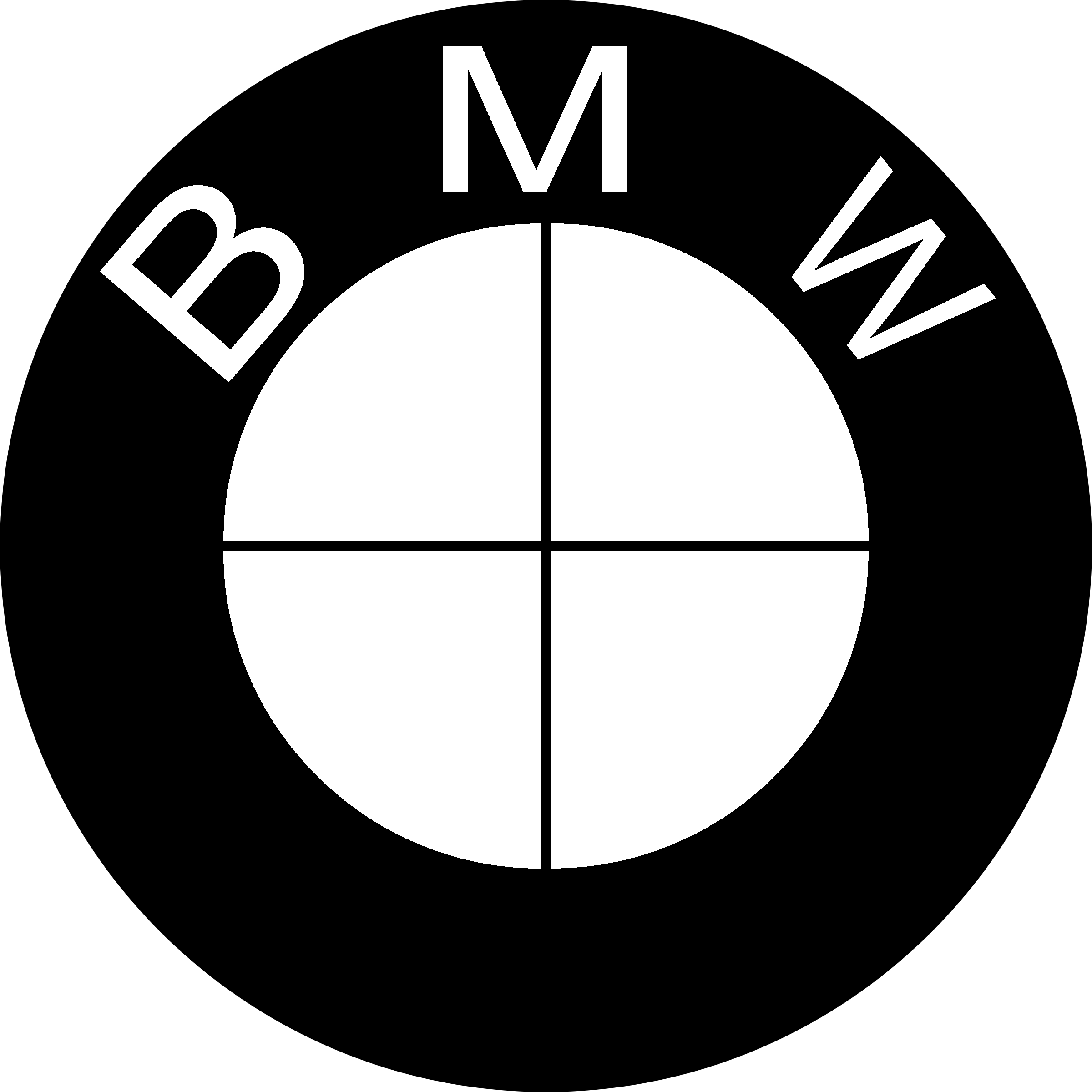 Bmw Logo Png Isolated Image (white, black, gray)