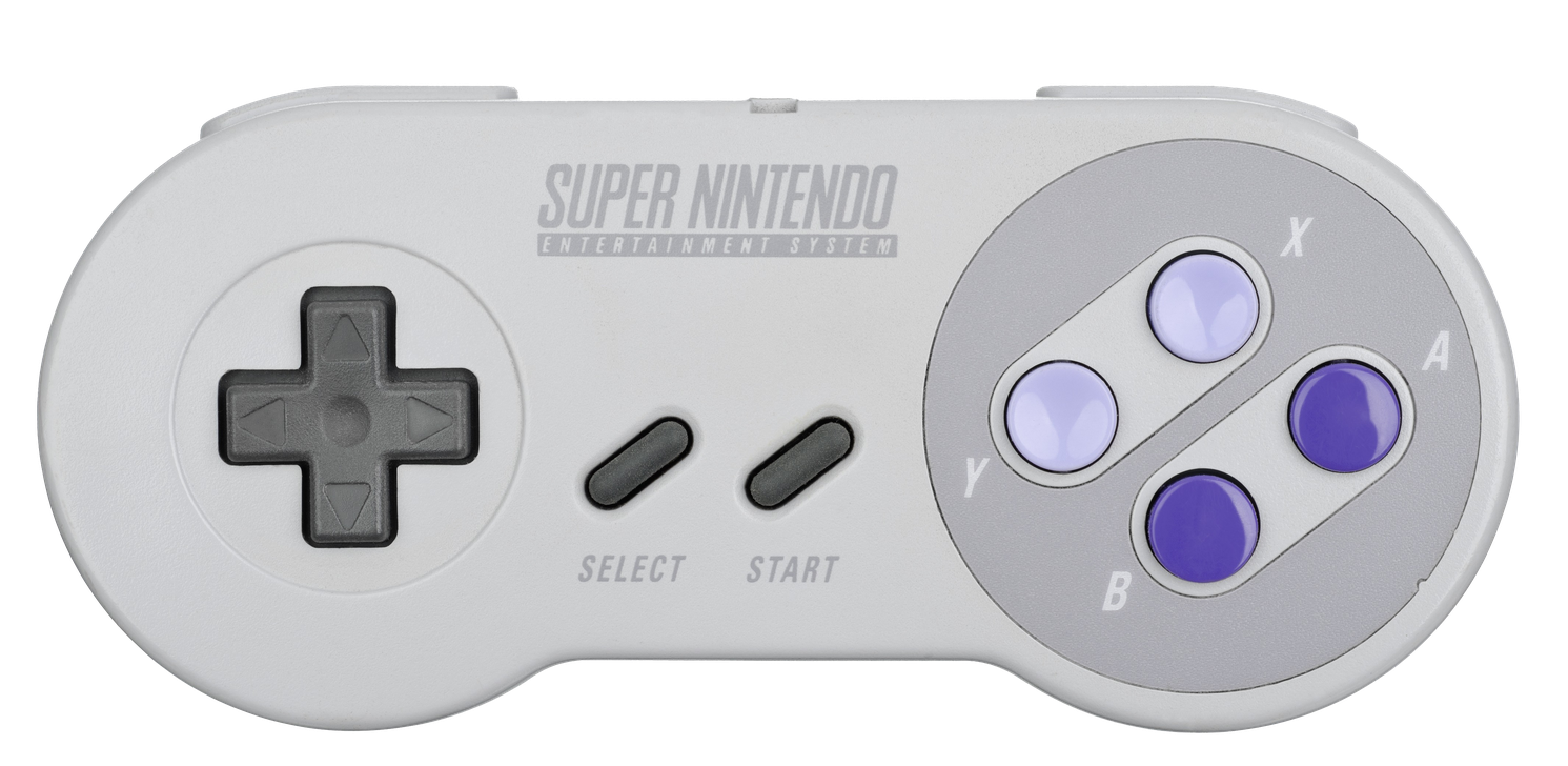 Snes Controller Png Pic (black, silver)