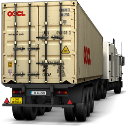 Oocl Truck Free Transparent Png Icon Download (black)