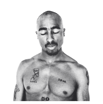 2Pac Png Photo (black, silver)