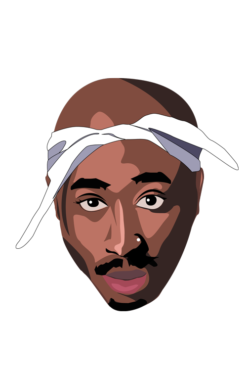 2Pac Png Photos (white, black, lavender, salmon, olive)