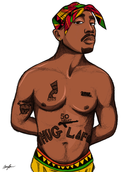 2Pac Png Transparent Image (black, chocolate)