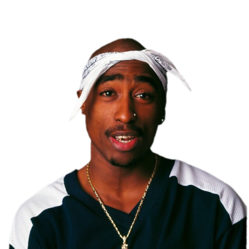 2Pac Transparent Background (black)