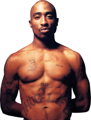 2Pac Transparent Png (black)